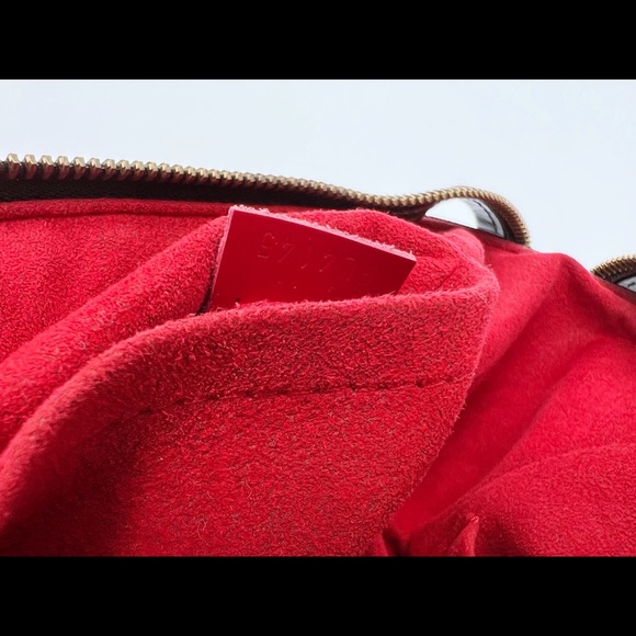 Louis Vuitton Kaisa Tote Satchel PM N51554 Damier Ebene Cerise Red Brown - Picture 12 of 13